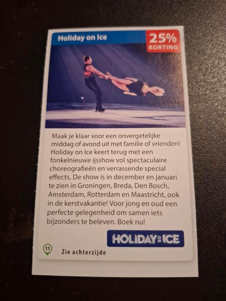 Holiday on Ice 25% korting, Tickets en Kaartjes, Kortingen en Cadeaubonnen, Drie personen of meer, Overige typen, Kortingsbon