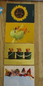 4 ansichtkaarten Anna Geddes zonnebloem bij emmers carnaval, Verzamelen, Ophalen of Verzenden, 1980 tot heden, Ongelopen, Kinderen