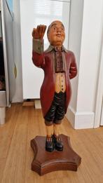 Decoratieve houten beeld van butler. Hoogte 68 cm,., Antiek en Kunst, Ophalen of Verzenden