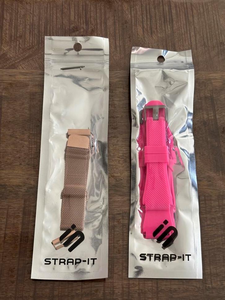 Garmin Vivomove HR Bandjes - 2 stuks, Sieraden, Tassen en Uiterlijk, Smartwatches, Nieuw, Roze, Ophalen of Verzenden