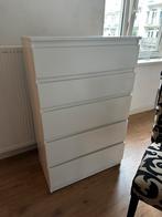 Witte ladekast met 5 laden, Huis en Inrichting, Ophalen, Kunststof, Gebruikt, 5 laden of meer