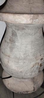 Mooie brocante Baluster lamp hout. Met kap, Gebruikt, 50 tot 75 cm, ., Ophalen of Verzenden