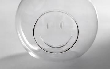 Serax Smiley Happy Decor, 2 glazen design waxinelichthouders beschikbaar voor biedingen