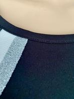 K37 Yoek mt. L=42/44 lange trui sweater top zwart/wit/zilver, Yoek, Zwart, Maat 42/44 (L), Ophalen of Verzenden