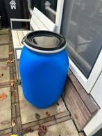 Grote blauwe ton - regenton of voerton, Tuin en Terras, Regentonnen, 150 liter of meer, Ophalen, Gebruikt, Kunststof