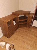 Hoekmeubel tv  eiken GRATIS, Huis en Inrichting, Kasten | Televisiemeubels, Ophalen, Gebruikt, 25 tot 50 cm, Minder dan 100 cm