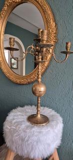 Antieke Koperen Kandelaber, Verzenden, Koper of Brons