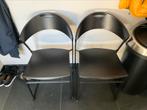 4 Zwart metalen Design stoelen van het merk Baleri Italia, Huis en Inrichting, Metaal, Zo goed als nieuw, Zwart, Ophalen