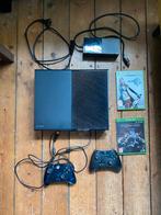 Xbox one + controllers en spellen, Spelcomputers en Games, Ophalen, 500 GB, Xbox One, Met 2 controllers