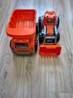 Plastic Tractor en Kiepwagen, Ophalen, Gebruikt, Jongen of Meisje