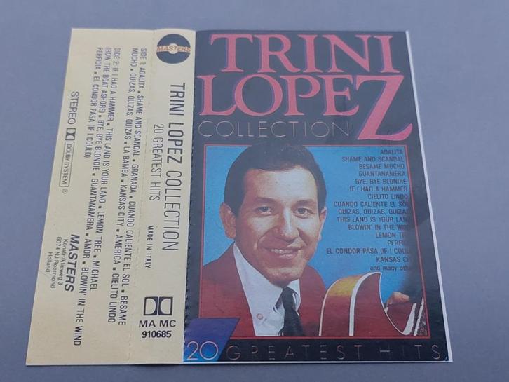 TRINI LOPEZ - COLLECTION - 20 GREATEST HITS (CASSETTEBANDJE), Cd's en Dvd's, Cassettebandjes, Zo goed als nieuw, Origineel, Pop