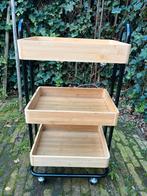 Trolly met 3 etages, Ophalen, Gebruikt, Zwart, Metaal