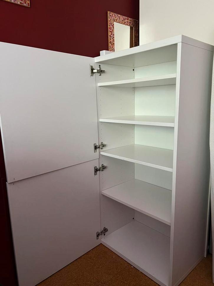 IKEA Besta kast – wit – 60x42x129 cm, Huis en Inrichting, Kasten | Roldeurkasten en Archiefkasten, Gebruikt, 150 tot 200 cm, 50 tot 100 cm