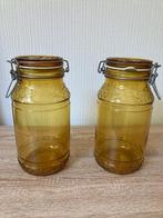 2 amberkleurige voorraadpotten, de Florial Cove potten, Ophalen of Verzenden