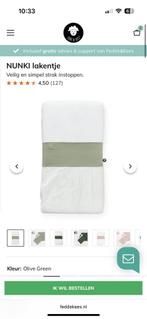 Fedde en Kees Nunki laken 40cm Olive Green, Kinderen en Baby's, Ophalen of Verzenden, Zo goed als nieuw, Wit, Jongetje of Meisje