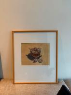 Schilderij / aquarel / uien in schaal / food, Antiek en Kunst, Ophalen of Verzenden