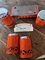 Brabantia oranje retro blikken enzo, Verzamelen, Blikken, Ophalen of Verzenden, Zo goed als nieuw