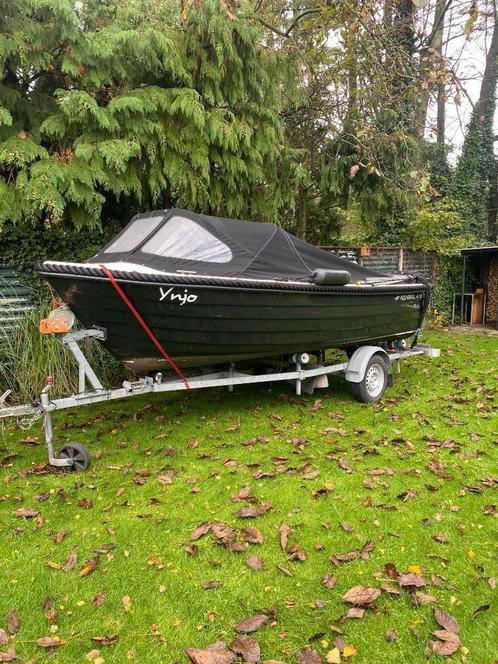 Sloep Admiraal 470 XL, Watersport en Boten, Sloepen, Gebruikt, 10 tot 30 pk, 3 tot 6 meter, Buitenboordmotor, Benzine, Polyester