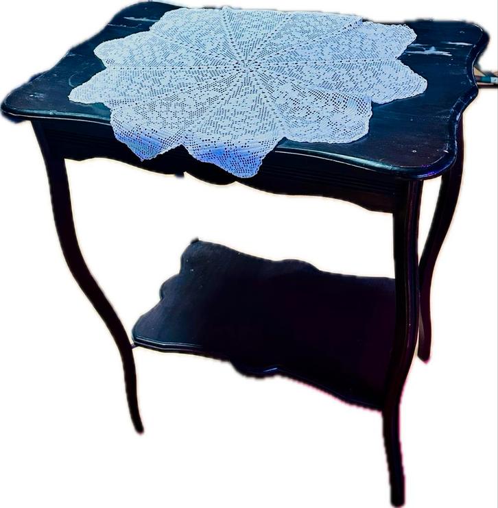 Vintage Houten Bijzettafel, Huis en Inrichting, Tafels | Bijzettafels, Gebruikt, Rechthoekig, 60 cm of meer, Minder dan 55 cm