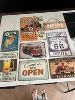 Vintage Metalen Borden Set voor een mancave, Ophalen of Verzenden, Zo goed als nieuw