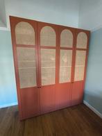 Kledingkast terracotta met rotan, Huis en Inrichting, Ophalen, 200 cm of meer, Zo goed als nieuw, 200 cm of meer