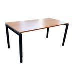 Vierpoot Bureau Zwart Nieuw Blad B160xD80, Ophalen of Verzenden, In hoogte verstelbaar, Gebruikt, Bureau