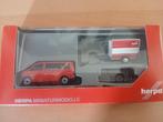 herpa vw bus met aanhanger, Hobby en Vrije tijd, Modelauto's | 1:87, Ophalen of Verzenden, Nieuw, Bus of Vrachtwagen, Herpa