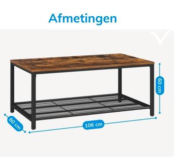 Salontafel bruin hout beschikbaar voor biedingen