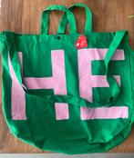 HEMA Strandtas tas Limited Edition - Groen/Roze, Sieraden, Tassen en Uiterlijk, Tassen | Damestassen, Ophalen of Verzenden, Nieuw