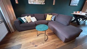 Bruine Hoekbank - Comfortabel & Stijlvol beschikbaar voor biedingen