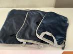 Packing cubes - koffer organisers - set van 3 met compressie, 30 cm of meer, Blauw, Ophalen of Verzenden, Nieuw
