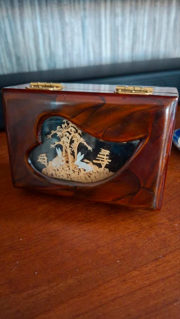 Vintage Sieradendoosje met Inlegwerk, Antiek en Kunst, Antiek | Woonaccessoires, Ophalen of Verzenden