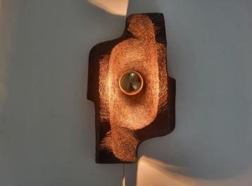 Vintage keramieken Brutalistische wandlamp uit Duitsland 197 beschikbaar voor biedingen