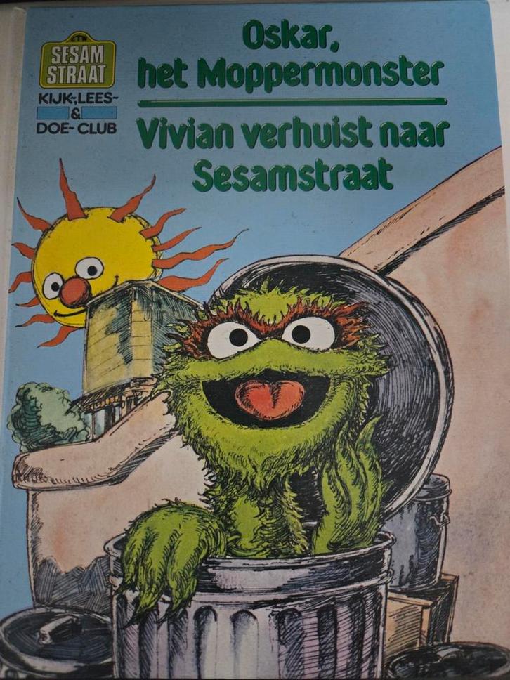 Sesamstraat Boeken met onderandere Oskar het Moppermonster, Boeken, Kinderboeken | Jeugd | onder 10 jaar, Gelezen, Sprookjes, Ophalen of Verzenden
