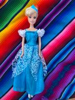 Barbie Prinsessenpop Assepoester met Blauwe Jurk, Ophalen of Verzenden, Gebruikt, Barbie
