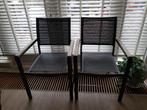4 aluminium tuinstoelen en tafel, Ophalen, Gebruikt, Kunststof
