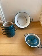 Blauw e-mail keukengerei, Antiek en Kunst, Antiek | Emaille, Ophalen of Verzenden