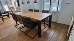 Houten tafel (2m2 x 1m) met 6 stoelen, Huis en Inrichting, Tafels | Eettafels, 200 cm of meer, 100 tot 150 cm, Gebruikt, Rechthoekig