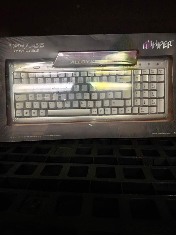 Aluminium & Zwart Toetsenbord Set - Hiper Alloy, Computers en Software, Toetsenborden, Zo goed als nieuw, Qwerty, Bedraad, Ophalen of Verzenden