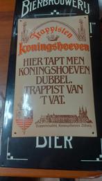 Emallie la trappe bier koningshoeven bord, Verzamelen, Biermerken, Ophalen of Verzenden, Zo goed als nieuw, Reclamebord, Plaat of Schild