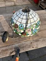 Prachtige oude Glas in Lood Hanglamp, Huis en Inrichting, Lampen | Hanglampen, Ophalen, Gebruikt, Glas, Minder dan 50 cm