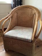 Te koop rotan fauteuil, Huis en Inrichting, Fauteuils, Ophalen, Zo goed als nieuw, 50 tot 75 cm, Riet of Rotan