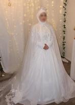 Modest bruidsjurk, hijab bruidsjurk TE KOOP, Kleding | Dames, Ophalen, Zo goed als nieuw, Wit, Trouwjurk