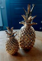 2x Decoratieve ananas goud - woondecoratie, Huis en Inrichting, Woonaccessoires | Overige, Ophalen of Verzenden, Gebruikt