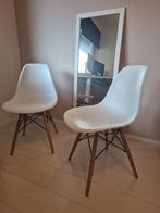 Witte kuipstoelen Eames-stijl – set van 2 stoelen, Hout, Twee, Wit, Ophalen of Verzenden