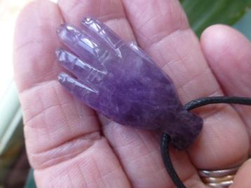 Amethist Hanger gesneden i.v.v. Hand  beschikbaar voor biedingen