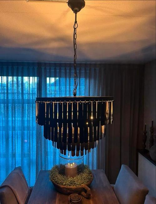 Mooie robuuste hanglamp 4 laags!, Huis en Inrichting, Lampen | Kroonluchters, Zo goed als nieuw, Metaal, Ophalen of Verzenden