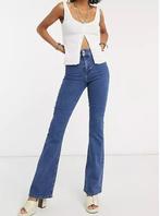 Strechy flared jeans (Topshop petite), Blauw, Topshop, Ophalen of Verzenden, Zo goed als nieuw