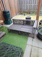 Loungeset elementen met glazen tafel - gebruikt, Ophalen, Gebruikt, Bank, Loungeset