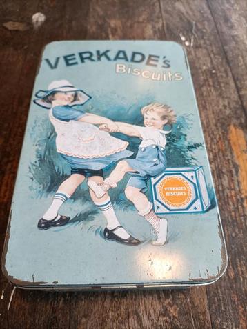 Vintage Verkade koektrommel met kinderen beschikbaar voor biedingen
